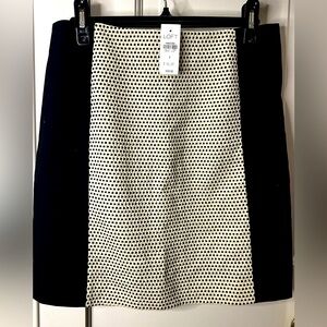 LOFT Monochrome Geometric Pencil Skirt